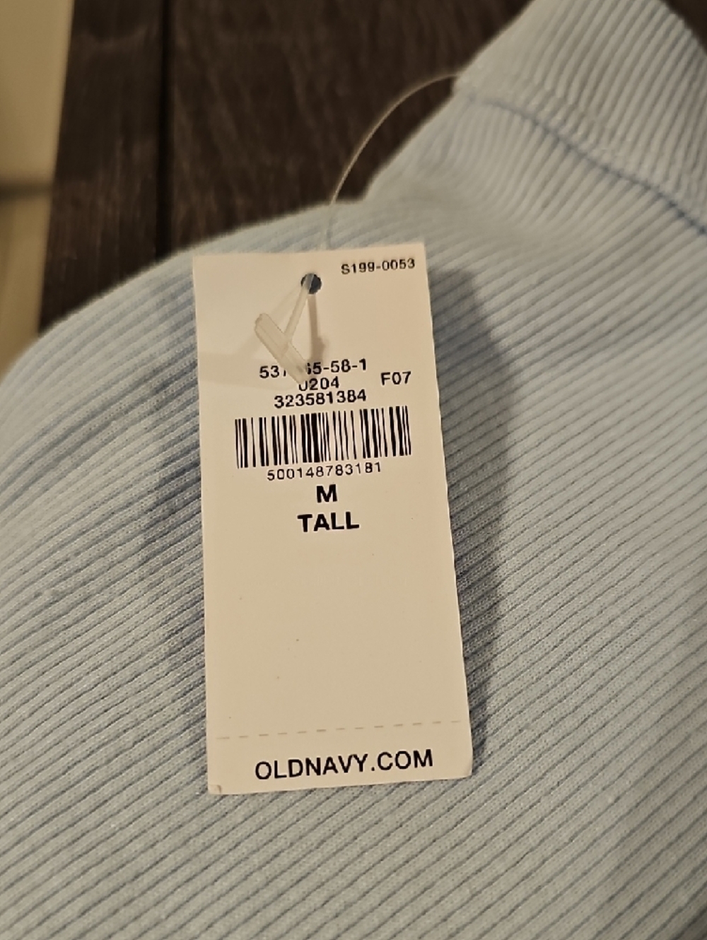 Light Blue Ribbed Tank Top - Picture 3 of 3